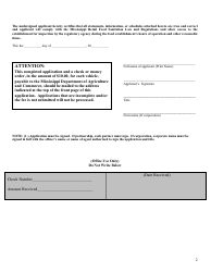 Application for Mobile Retail Food Establishment License - Mississippi, Page 3