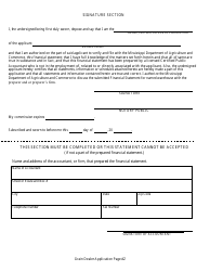 Application for Grain Dealer License - Mississippi, Page 3