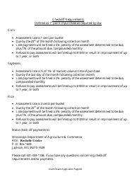 Application for Grain Dealer License - Mississippi, Page 5