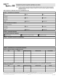 Document preview: Forme W38-03-2205 Demande De Permis De Gestion Specifique Aux Castors - Quebec, Canada (French)