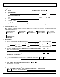 Form ADM-153 Application to Serve as Temporary Judge and/or Settlement Attorney - County of San Diego, California, Page 2