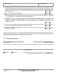 Form ADM-153 Application to Serve as Temporary Judge and/or Settlement Attorney - County of San Diego, California, Page 5