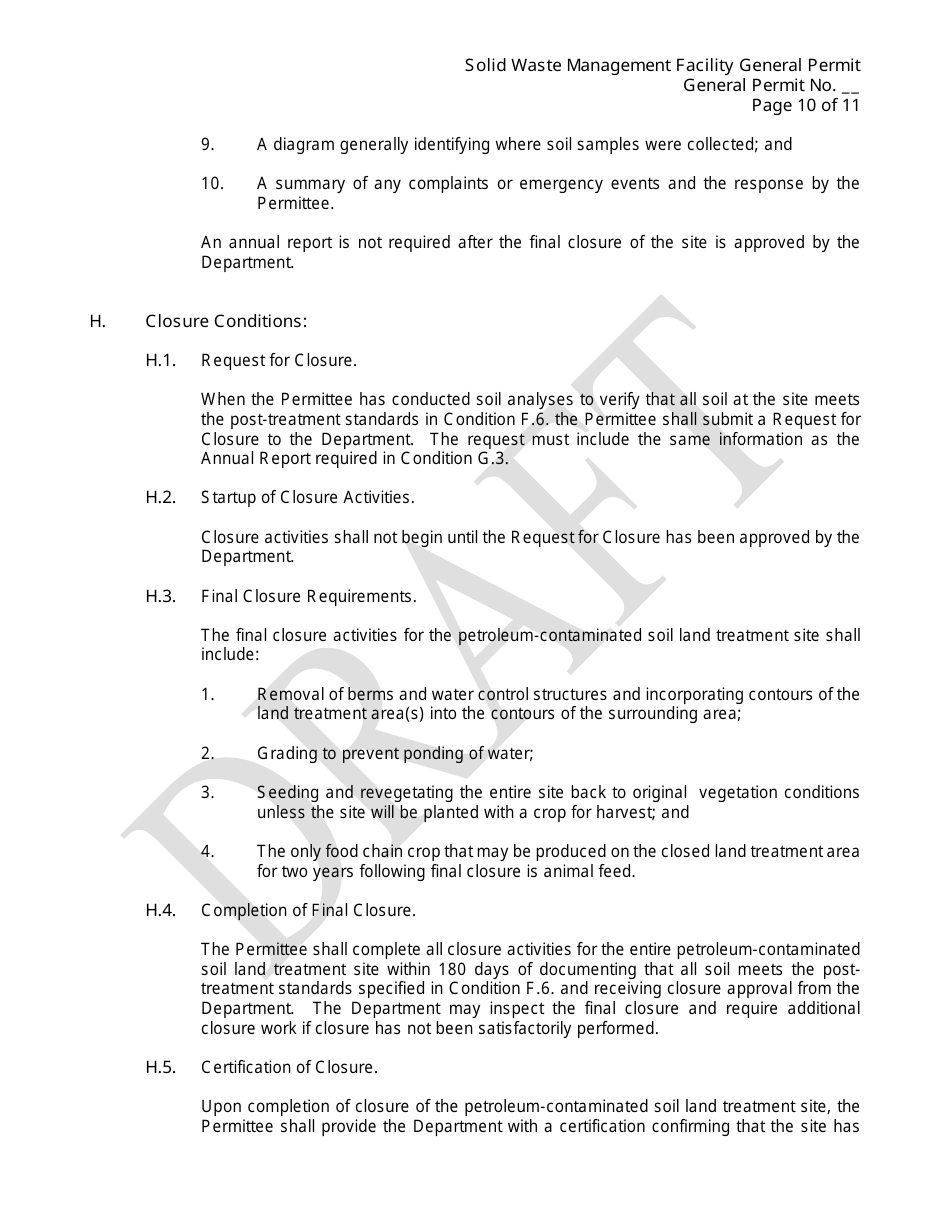 North Dakota General Permit for a Solid Waste Management Facility ...