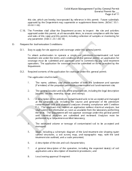 General Permit for a Solid Waste Management Facility - Single-Use Land Treatment Site for Petroleum-Contaminated Soil - Draft - North Dakota, Page 4