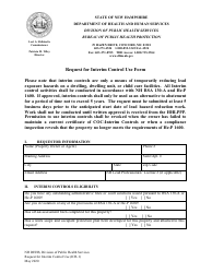 Form ICR-1 Request for Interim Control Use Form - New Hampshire