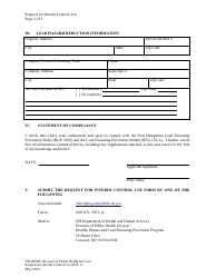 Form ICR-1 Request for Interim Control Use Form - New Hampshire, Page 2