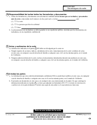 Formulario DV-165 Orden Sobre La Solicitud Para Mantener Confidencial La Informacion De Un Menor De Edad - California (Spanish), Page 5