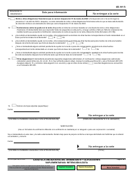 Formulario UD-101 Caratula Obligatoria Del Demandante Y Alegaciones Suplementarias - Retencion Ilicita - California (Spanish), Page 5