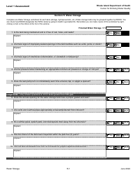 Level 1 Assessment - Center for Drinking Water Quality - Rhode Island, Page 15