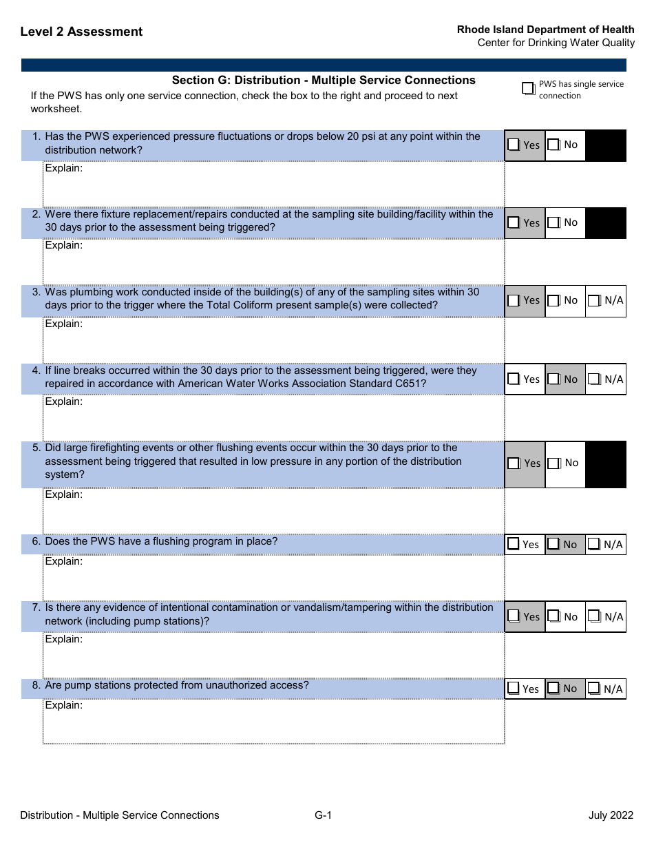 Level 2 Assessment - Center for Drinking Water Quality - Rhode Island, Page 13