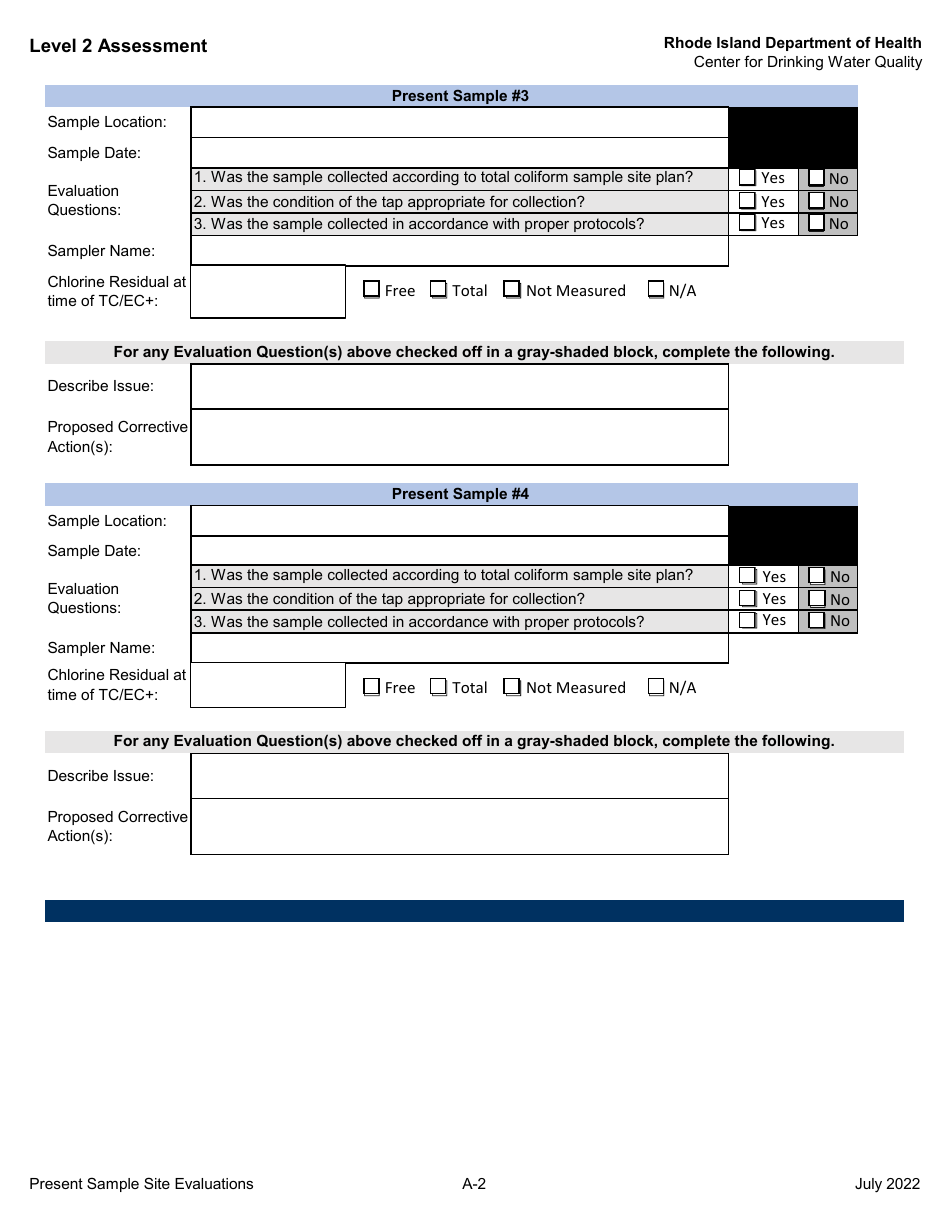 Level 2 Assessment - Center for Drinking Water Quality - Rhode Island, Page 3