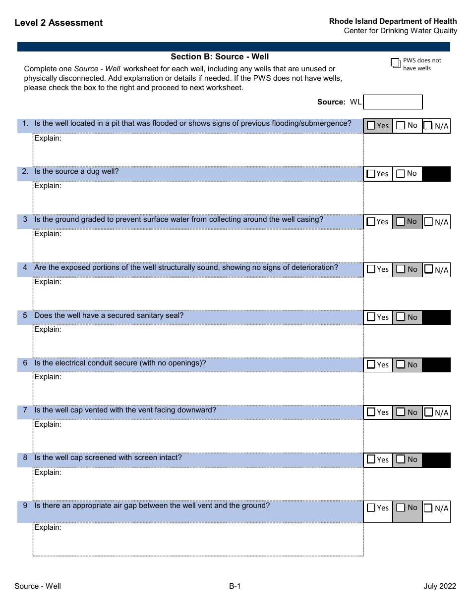 Level 2 Assessment - Center for Drinking Water Quality - Rhode Island, Page 4