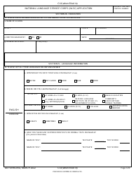 DD Form 2932 National Language Service Corps (Nlsc) Application, Page 2