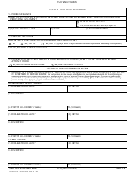 DD Form 2945 Post-government Employment Advice Opinion Request, Page 2