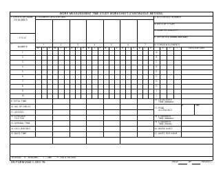 Document preview: DD Form 2042-1 Work Measurement Time Study Worksheet
