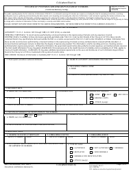 Document preview: DD Form 2063 Record of Preparation and Disposition of Remains