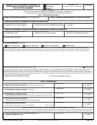 DD Form 2292 Request for Appointment or Renewal of Appointment of Expert or Consultant or Advisory Board Member