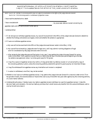 DD Form 2331 Waiver/Withdrawal of Appellate Rights in General Courts-Martial Subject to Examination in the Office of the Judge Advocate General