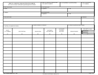 Document preview: DD Form 2406 Miscellaneous Obligation Document