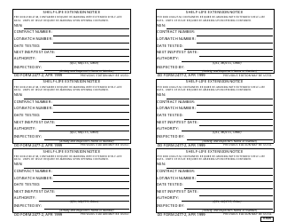 Document preview: DD Form 2477-2 Shelf-Life Extension Notice (5" X 3")