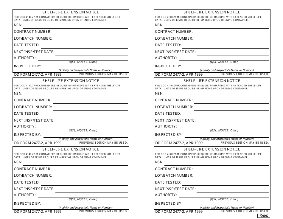 DD Form 2477-2 - Fill Out, Sign Online and Download Fillable PDF ...