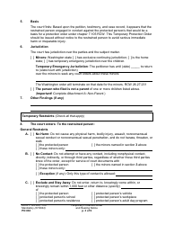 Form PO030 Temporary Protection Order and Hearing Notice - Washington, Page 3