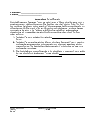 Document preview: Form PO042 Appendix A School Transfer - Washington
