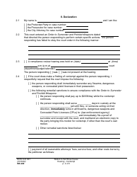 Form WS200 Motion to Set Show Cause Hearing - Contempt - Washington, Page 2