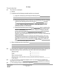 Form WS201 Contempt Hearing Order - Washington, Page 4