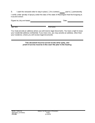 Form PO050 Motion for Renewal of Protection Order - Washington, Page 2