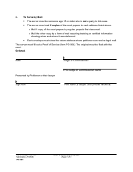 Form PO025 Order to Allow Service by Mail - Washington, Page 3