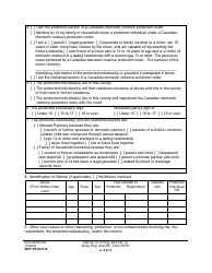 Form WPF DV-08.010 Request for Order to Recognize and Enforce or Deny Recognition and Enforcement of a Canadian Domestic Violence Protection Order - Washington, Page 2