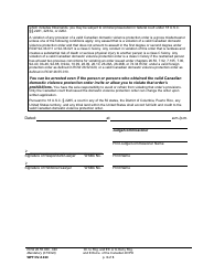 Form WPF DV-8.020 Order to Recognize and Enforce or Deny Recognition and Enforcement Canadian Domestic Violence Protection Order - Washington, Page 3
