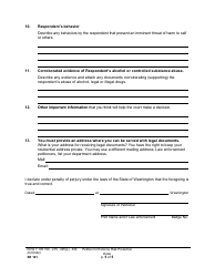 Form XR101 Petition for an Extreme Risk Protection Order - Washington, Page 5
