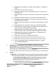 Form XR121 Temporary Extreme Risk Protection Order - Without Notice - Washington, Page 3