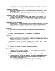 Instructions for Form XR141 Extreme Risk Protection Order - Washington, Page 2