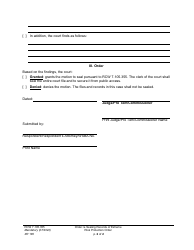 Form XR185 Order Re: Sealing Records of Extreme Risk Protection Order - Washington, Page 2