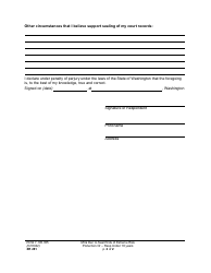 Form XR281 Motion and Declaration to Seal Records of Extreme Risk Protection Order - Respondent Under 18 Years - Washington, Page 2