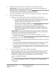 Form XR241 Extreme Risk Protection Order - Respondent Under 18 Years - Washington, Page 4