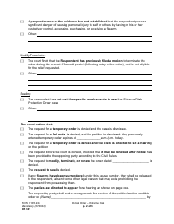 Form XR301 Denial Order - Extreme Risk - Respondent Under 18 Years - Washington, Page 2
