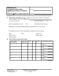 Document preview: Form FL All Family002 Attachment to Confidential Information (Additional Parties or Children) - Washington