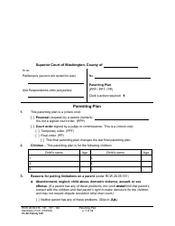 Document preview: Form FL All Family140 Parenting Plan - Washington
