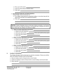 Form FL All Family140 Parenting Plan - Washington, Page 10