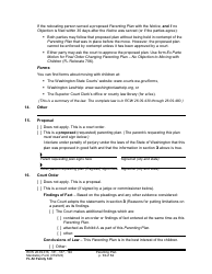 Form FL All Family140 Parenting Plan - Washington, Page 13