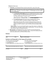 Form FL All Family151 Extension of Immediate Restraining Order and Hearing Notice - Washington, Page 2