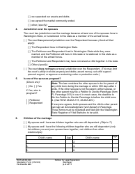 Form FL Divorce203 Petition for Legal Separation (Marriage) - Washington, Page 2