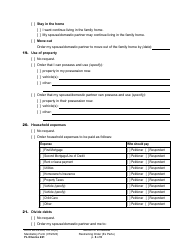 Form FL Divorce221 Motion for Immediate Restraining Order (Ex Parte) - Washington, Page 6