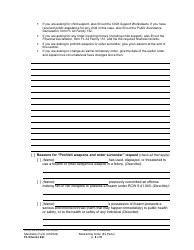 Form FL Divorce221 Motion for Immediate Restraining Order (Ex Parte) - Washington, Page 8