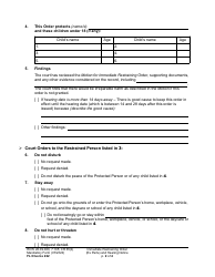 Form FL Divorce222 Immediate Restraining Order (Ex Parte) and Hearing Notice - Washington, Page 2