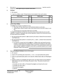 Form FL Divorce223 Motion for Temporary Family Law Order and Restraining Order - Washington, Page 2
